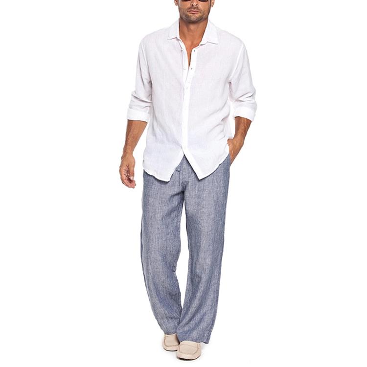 Neformálne veľké pánske nohavice - 5 Casual big mens linen pants-5